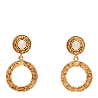Chanel Pearl CC Clip On Earrings Gold 1 of 5