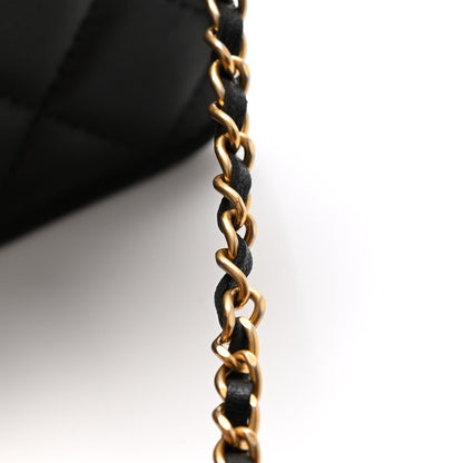 Chanel Lambskin Quilted Pearl Crush Flap With Chain Black 12 of 13