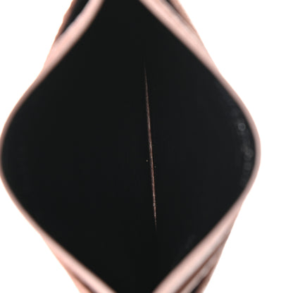 Saint Laurent Grain De Poudre Matelasse Chevron Monogram Credit Card Case Pale Pink 5 of 7