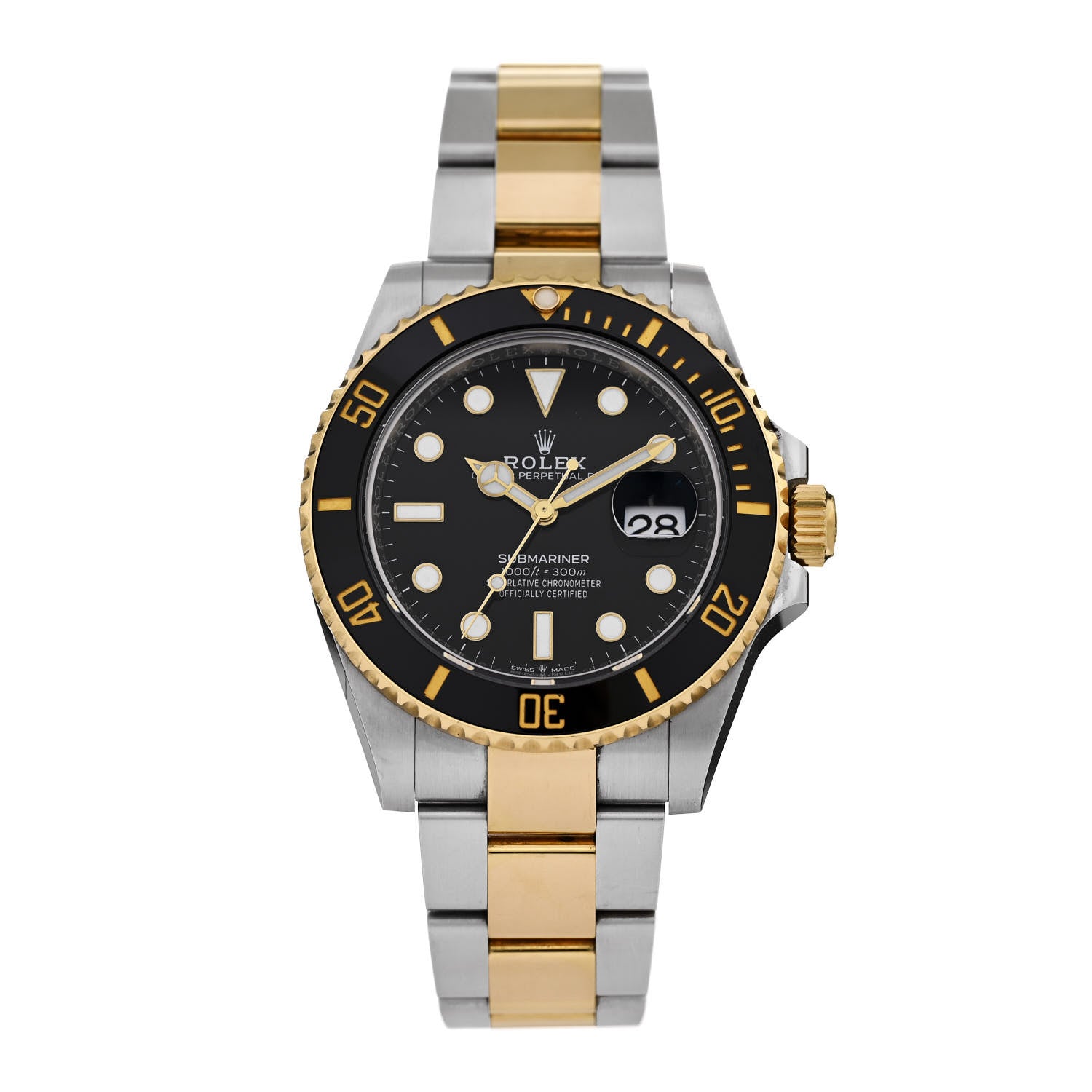 Rolex Stainless Steel 18K Yellow Gold 41mm Submariner Date Watch Black 126613LN 1 of 5