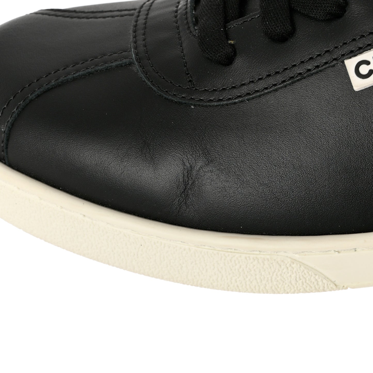 Calfskin CC Womens Sneakers 40.5 Black