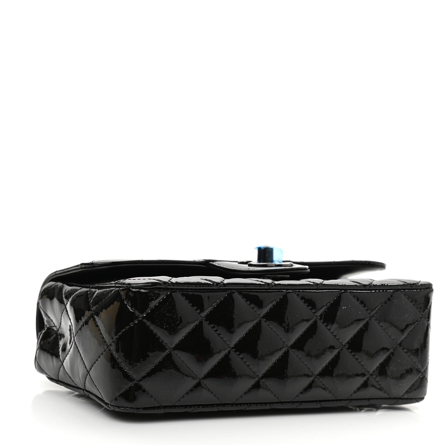 Chanel Patent Calfskin Quilted Mini Rectangular Flap So Black 3 of 10