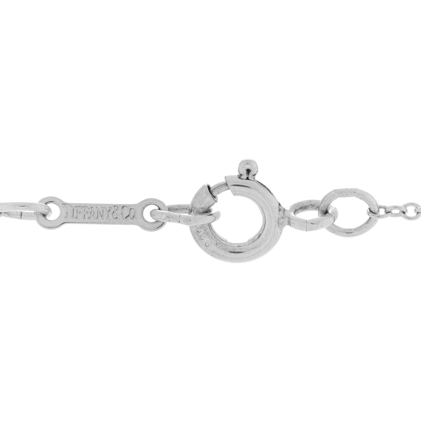 Sterling Silver 18mm Elsa Peretti Bean Pendant Necklace