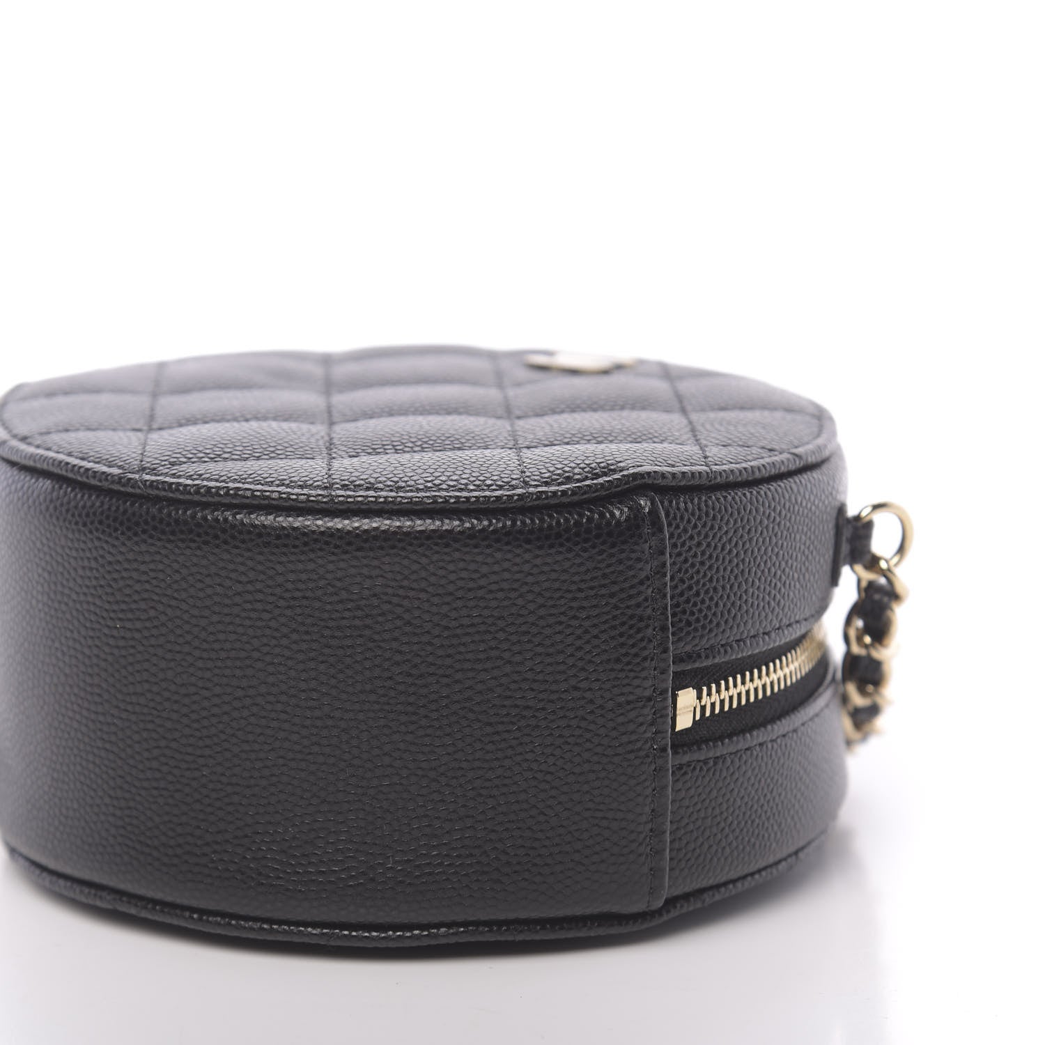 Chanel Caviar Quilted Round Clutch With Chain Black 8 of 10