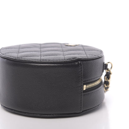 Chanel Caviar Quilted Round Clutch With Chain Black 8 of 10