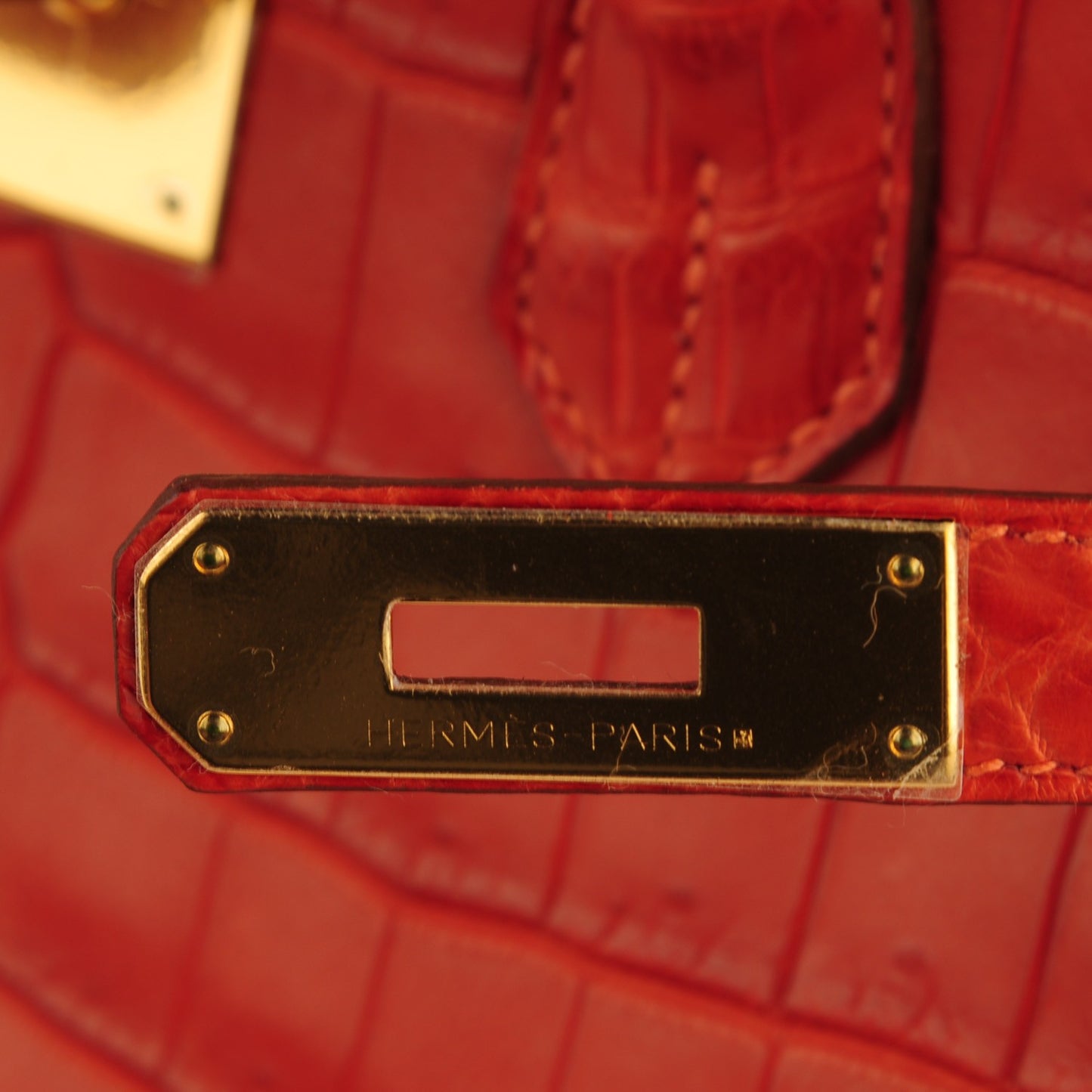 Matte Niloticus Crocodile Birkin 35 Orange