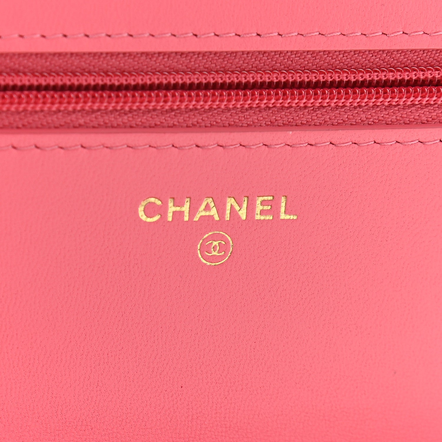 Chanel Lambskin Quilted Wallet On Chain WOC Pink 7 of 10