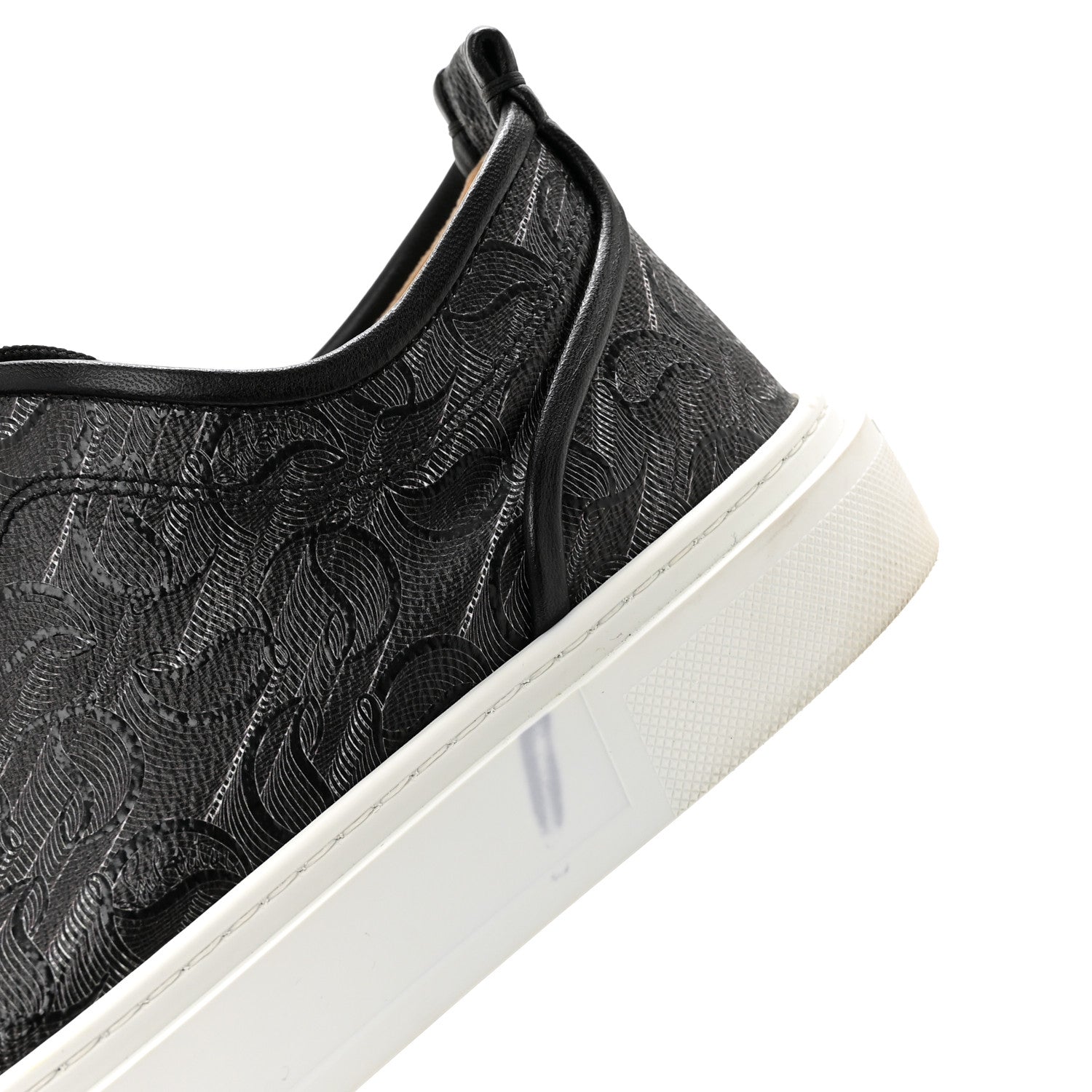 Christian Louboutin Toile Monogram Nappa Mens Adolon Junior Flat Sneakers 42 Black 10 of 11