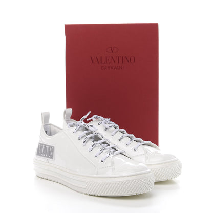 Valentino Garavani Patent Calfskin Womens Giggies Low Top Sneakers 40 White 10 of 10