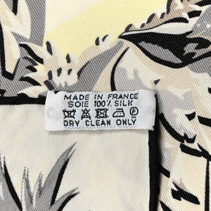 Hermes Silk H Comme Hermes Scarf 70 White Black Gris Bleuete 4 of 5