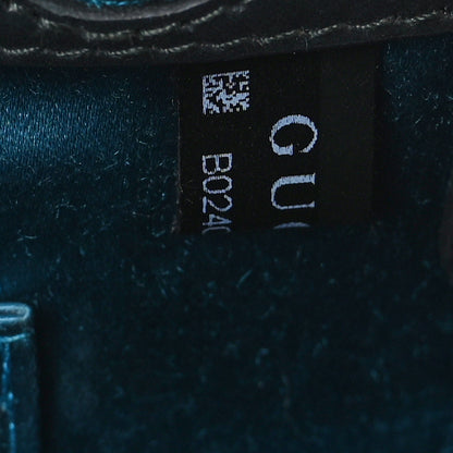Gucci Suede Patent Web Small Ophidia Chain Shoulder Bag Blue Black 7 of 9