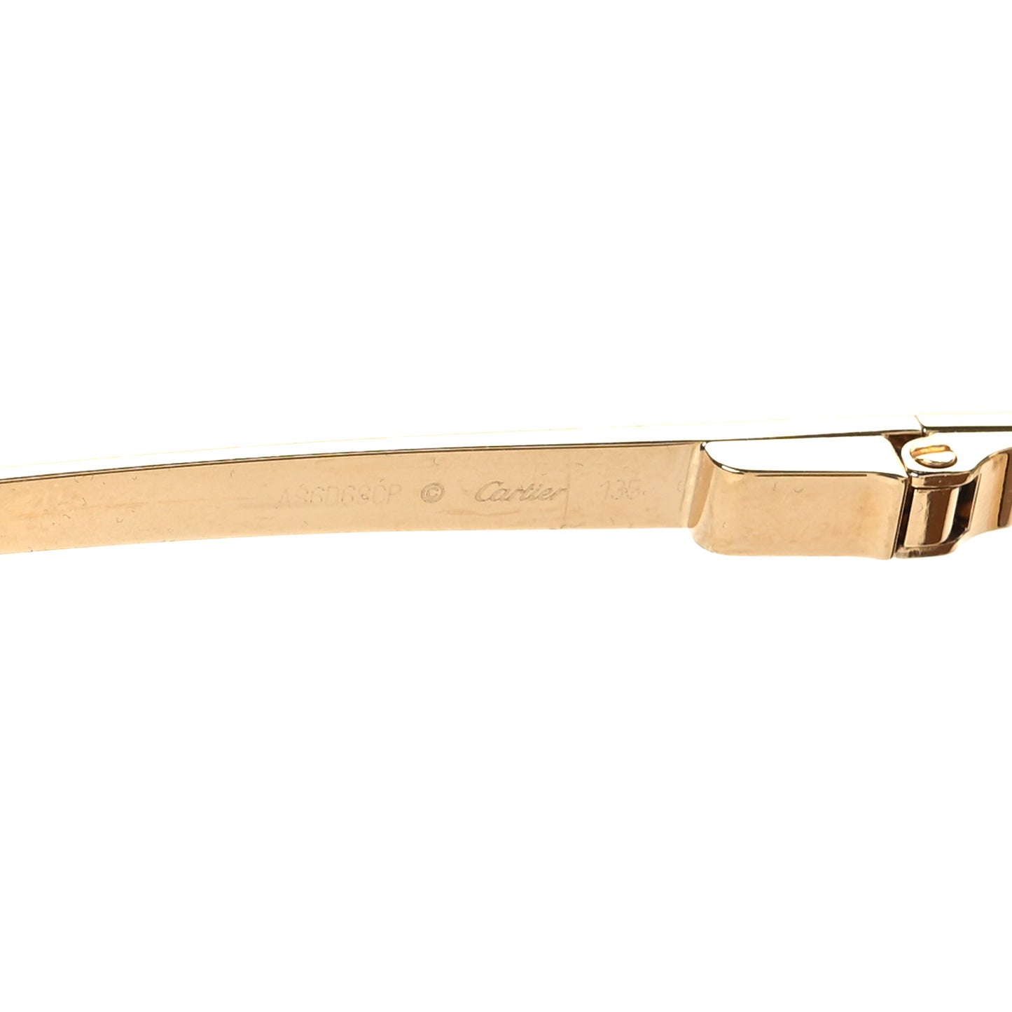 Santos de Cartier 135 Aviator Sunglasses Gold