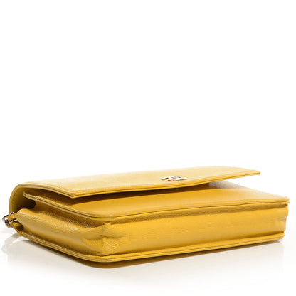 Chanel Caviar Sevruga Wallet on Chain WOC Yellow 5 of 9