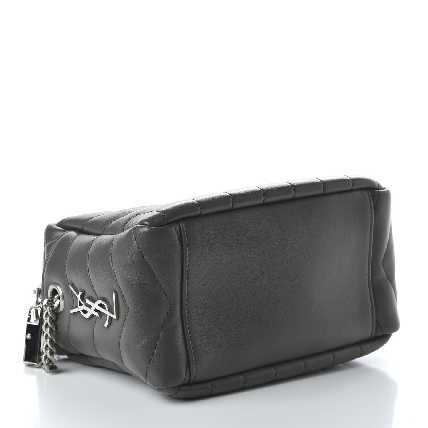 Calfskin Y Quilted Monogram Small Loulou Bowling Bag Earth
