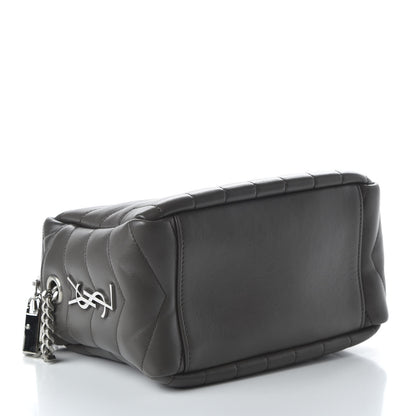 Saint Laurent Calfskin Y Quilted Monogram Small Loulou Bowling Bag Earth 4 of 9