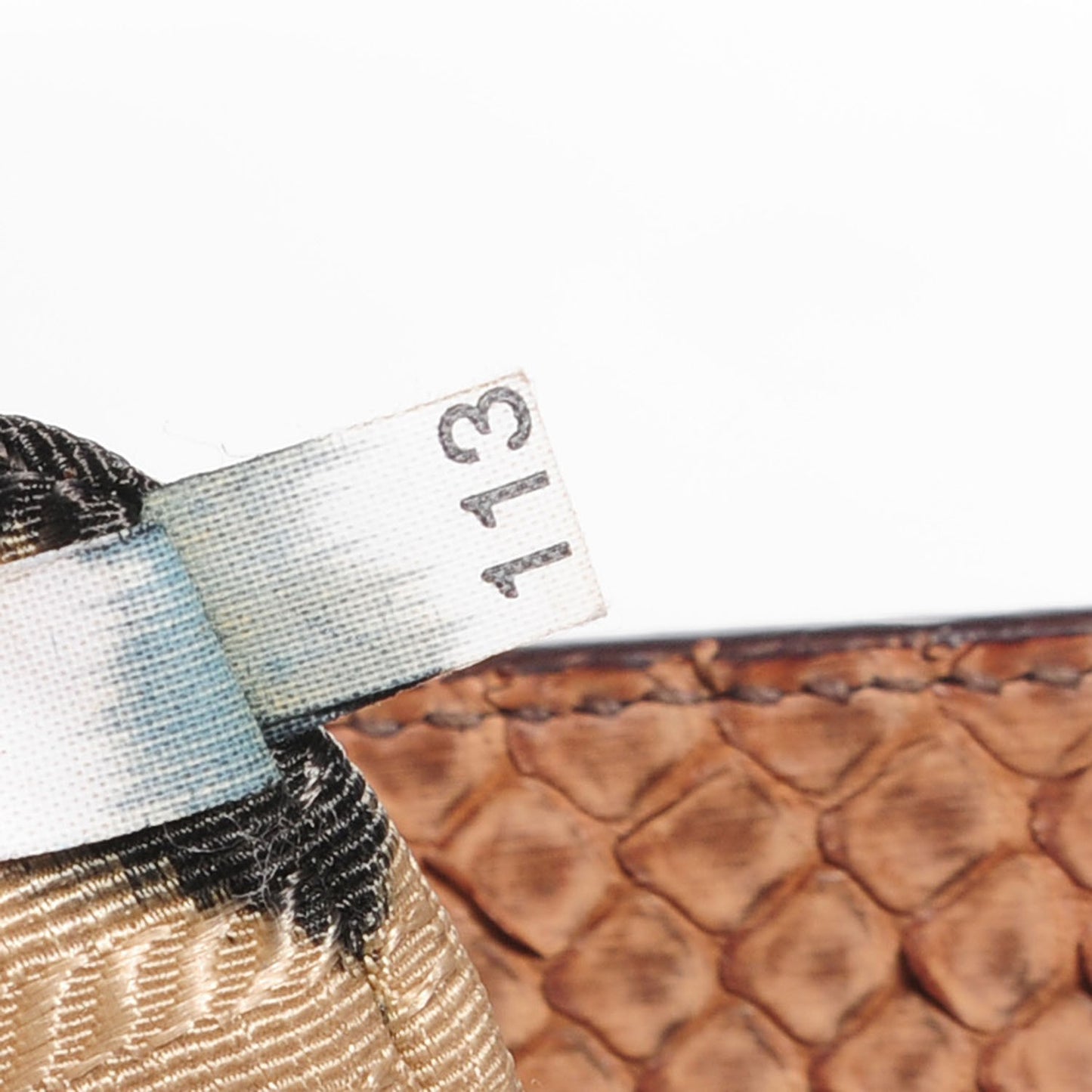 Python Top Handle Frame Bag Naturale