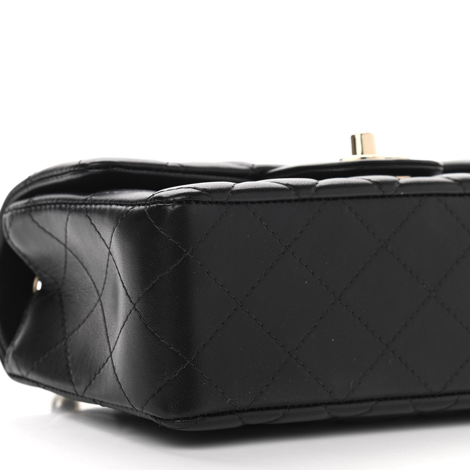 Chanel Lambskin Quilted Mini Rectangular Flap Black 9 of 11