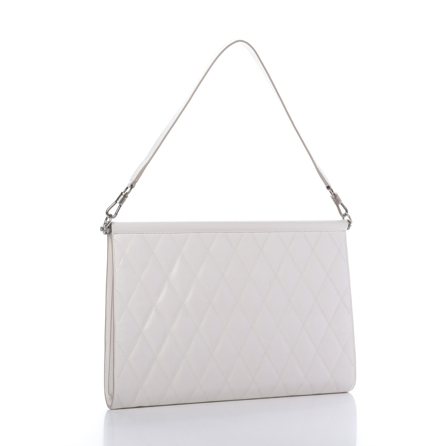Givenchy Goatskin Quilted Large Gem Bag White 3 of 8