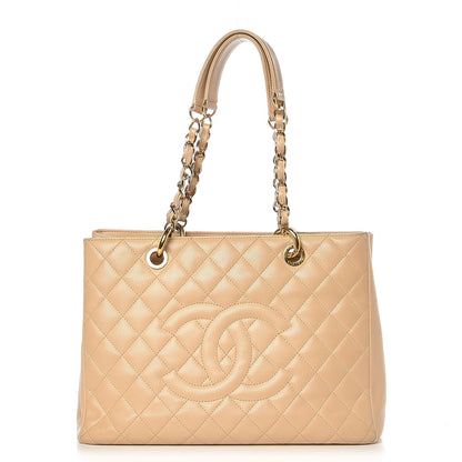 Chanel Caviar Quilted Grand Shopping Tote GST Beige Clair 2 of 19