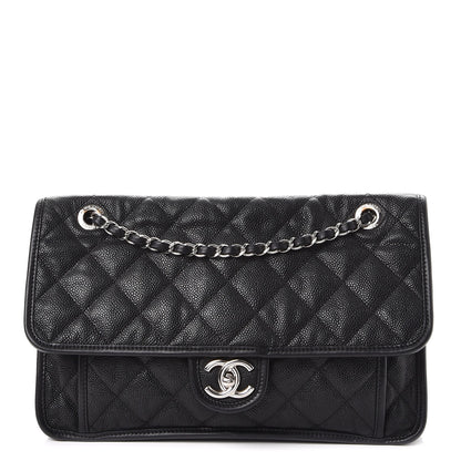 Chanel Caviar Quilted Large French Riviera Flap Black 1 of 13
