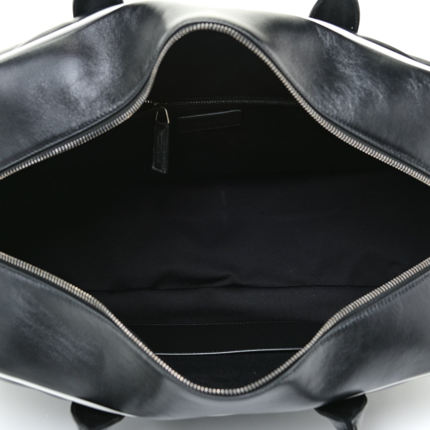 Saint Laurent Calfskin Medium Miles Logo Bowler Duffel Bag Black 8 of 11