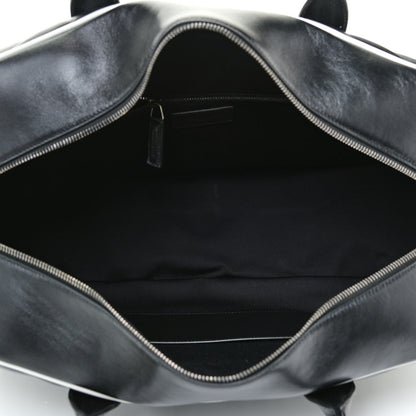 Saint Laurent Calfskin Medium Miles Logo Bowler Duffel Bag Black 8 of 11