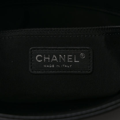 Chanel Lambskin Quilted Small Urban Delight Tote Black Blue 6 of 8