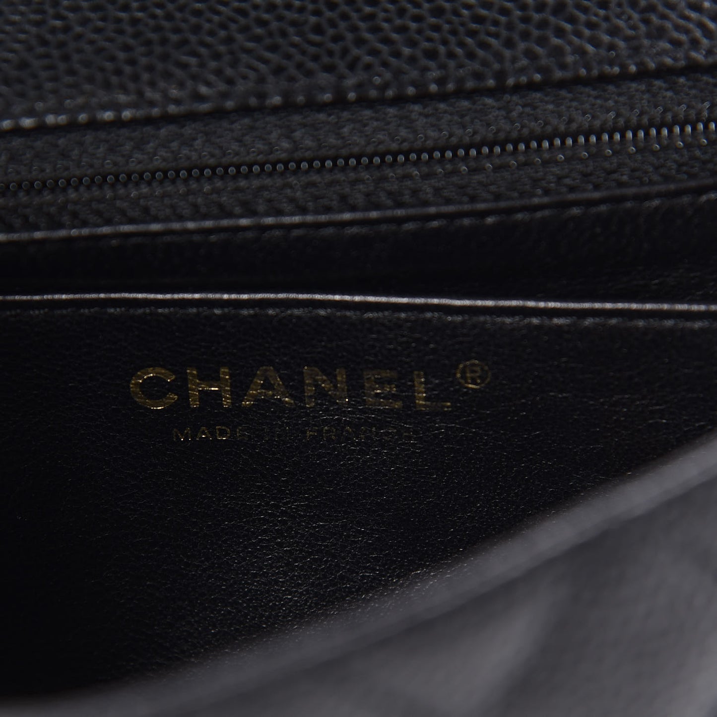 Caviar Quilted Mini Square Flap Black