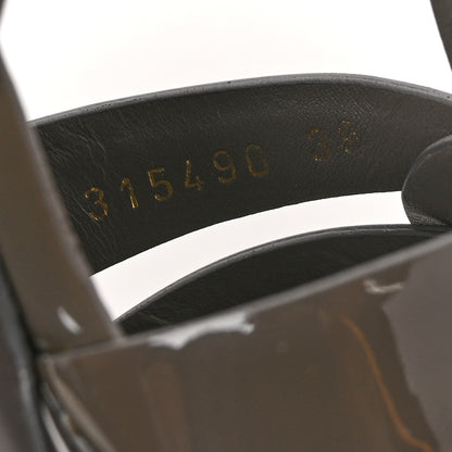 Saint Laurent Patent Tribute 75 Platform Sandals 39 Fog 8 of 8