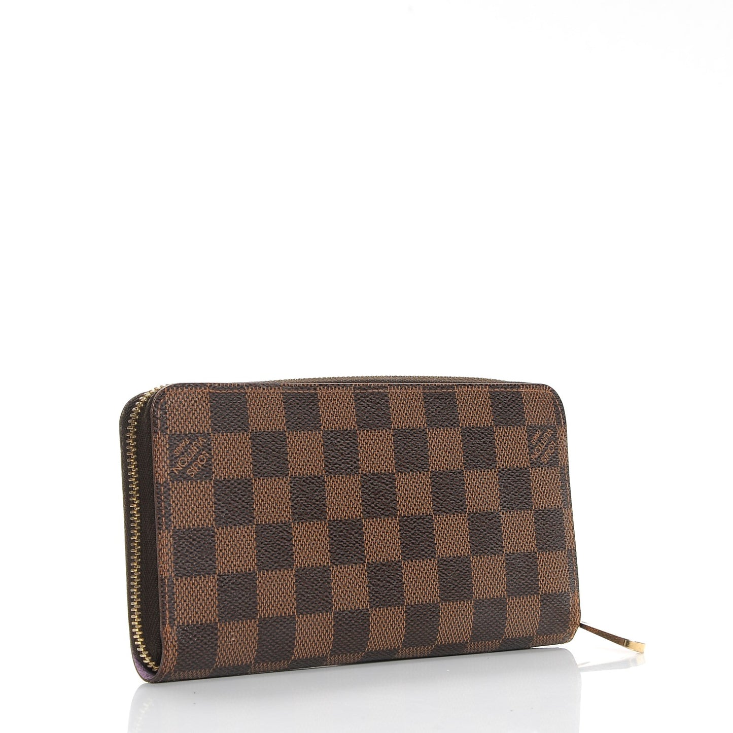 Damier Ebene Illustre Zippy Wallet Violet
