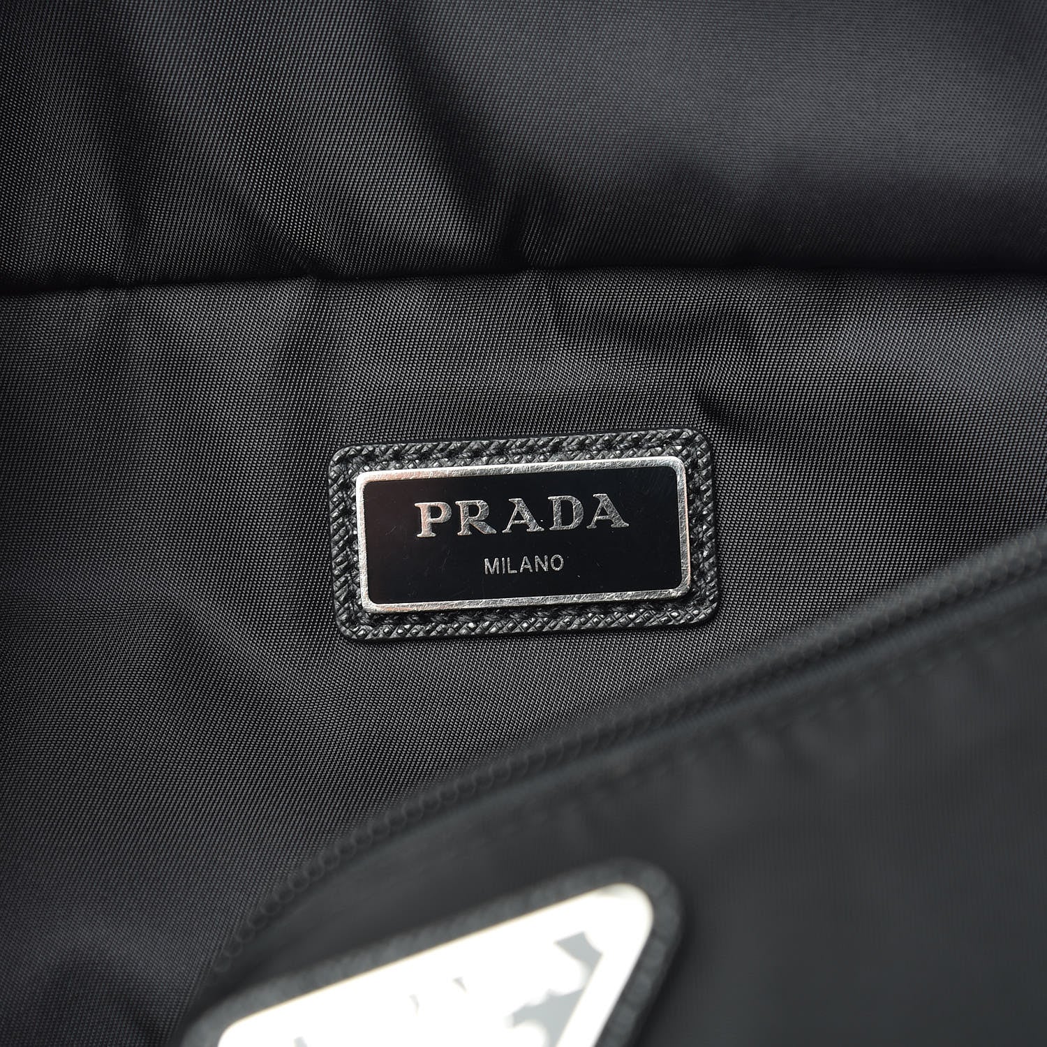 Prada Tessuto Nylon Saffiano Belt Bag Black 9 of 12