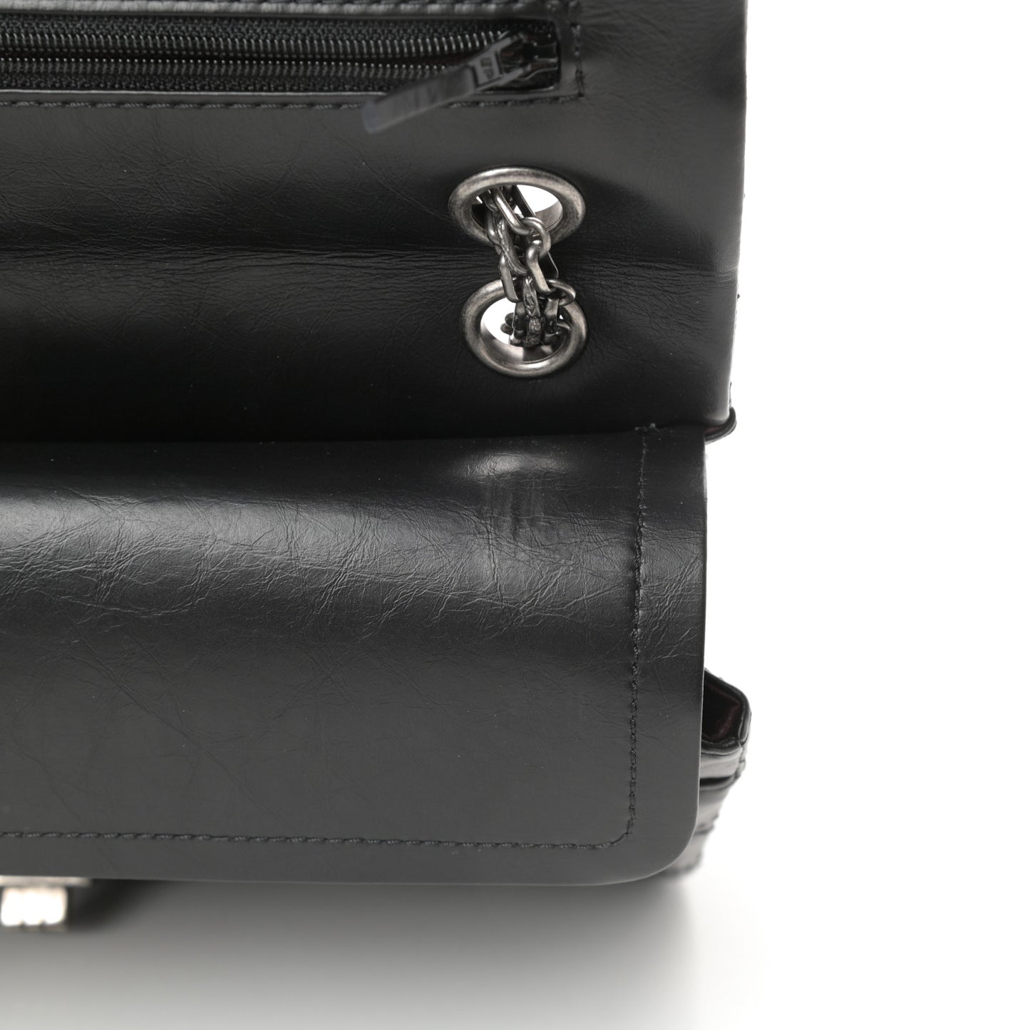 Aged Calfskin Quilted 2.55 Reissue 226 Flap Black