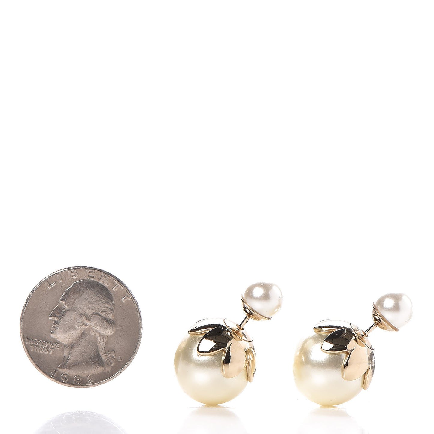 Pearl Mise En Dior Tribal Earrings Gold