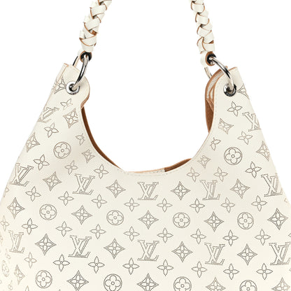 Louis Vuitton Mahina Carmel Hobo Snow 7 of 11
