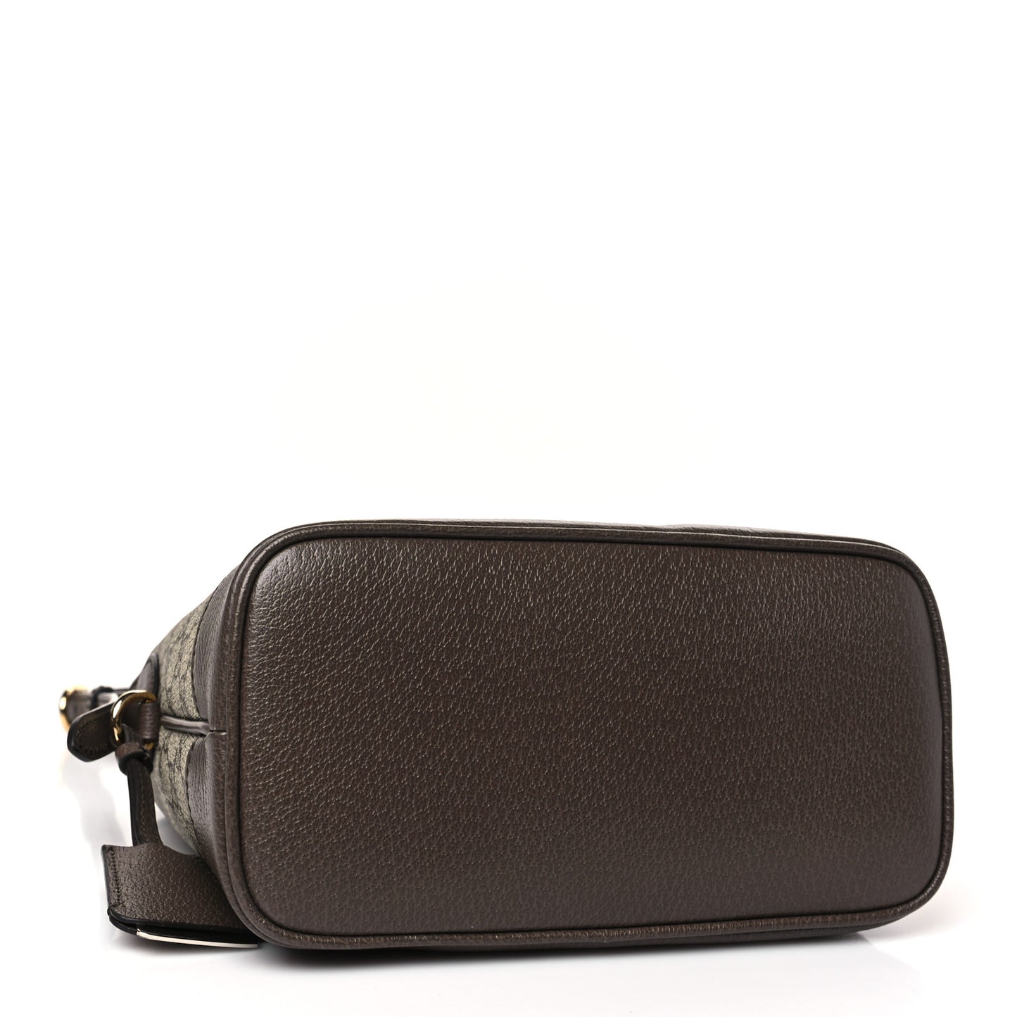 GG Supreme Monogram Textured Dollar Calfskin Web Small Ophidia Bucket Shoulder Bag Beige Ebony New Acero