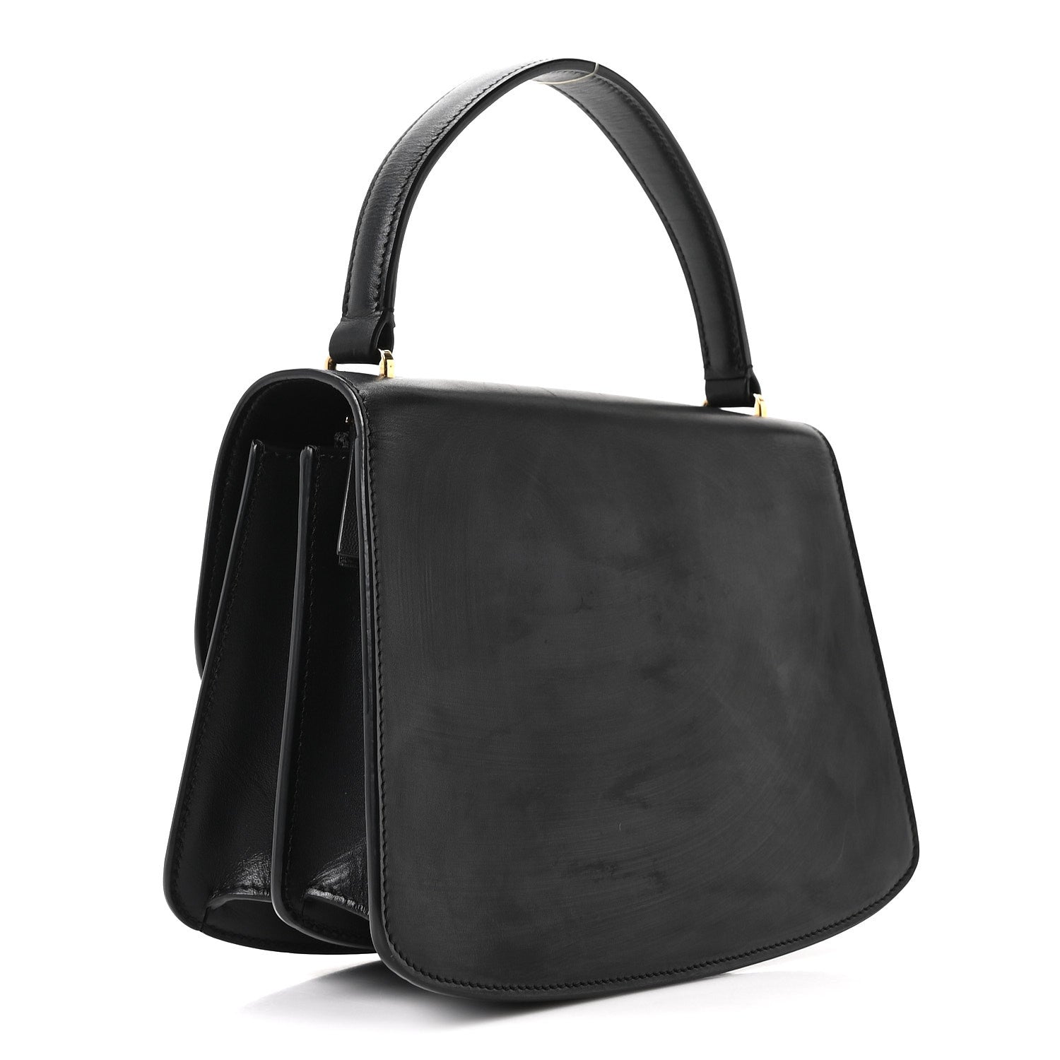 The Row Sleek Calfskin The Sofia 8.75 Top Handle Black 2 of 8