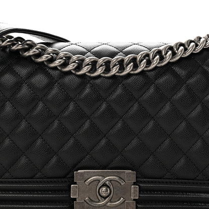 Chanel Caviar Quilted Medium Boy Flap Black 8 of 14