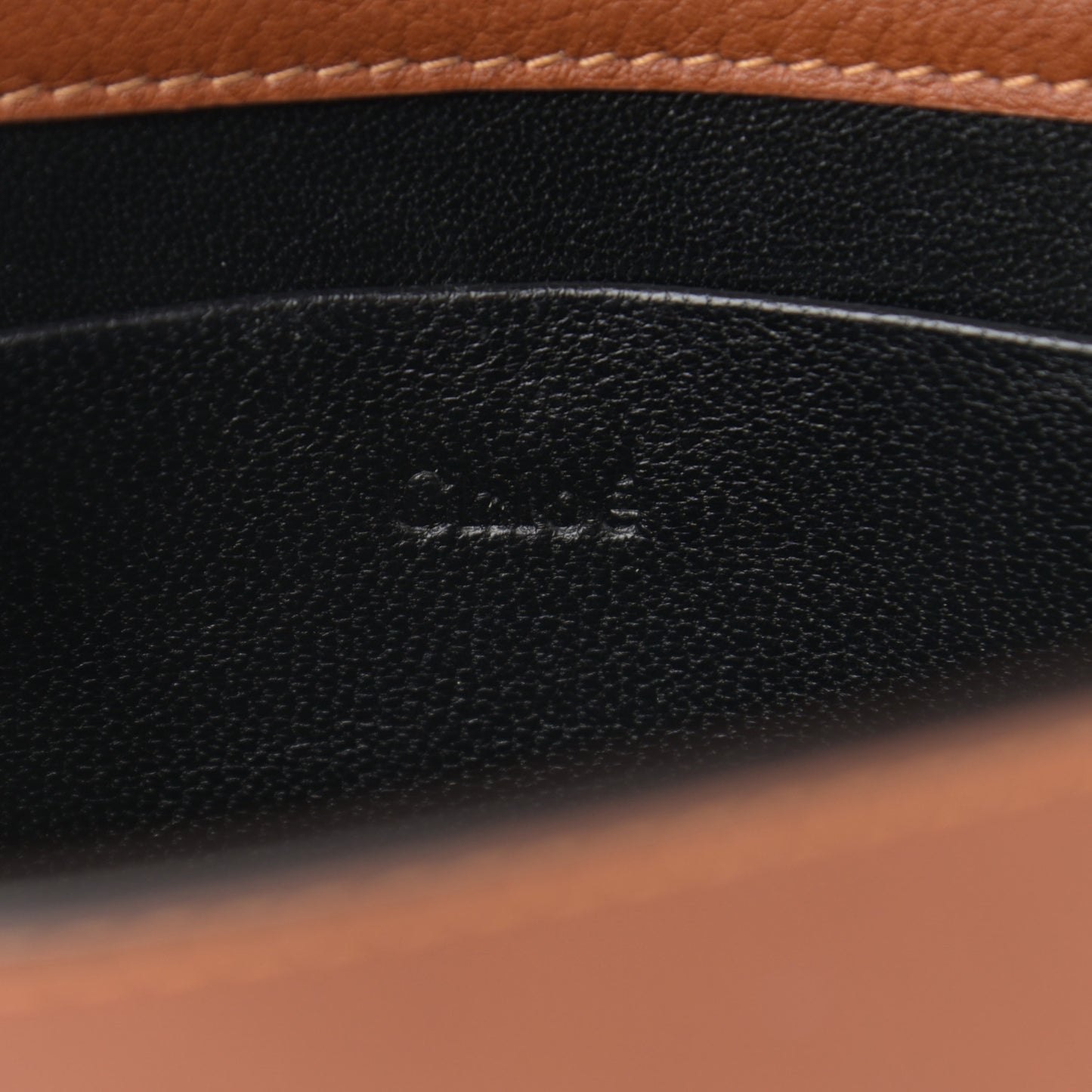 Calfskin Small Nile Bracelet Minaudiere Bag Caramel
