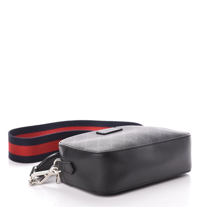 Gucci GG Supreme Monogram Web Shoulder Bag Black Grey 4 of 10