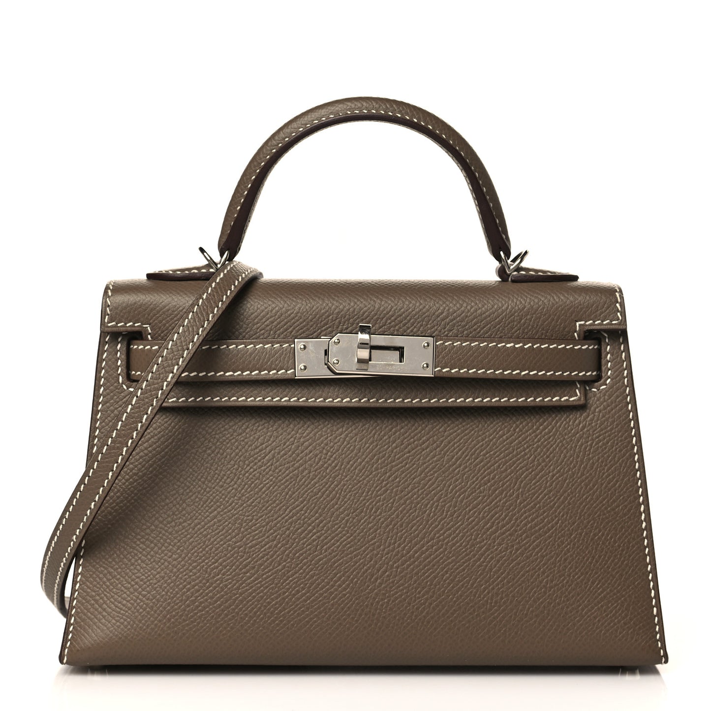 Epsom Mini Kelly Sellier 20 Etoupe