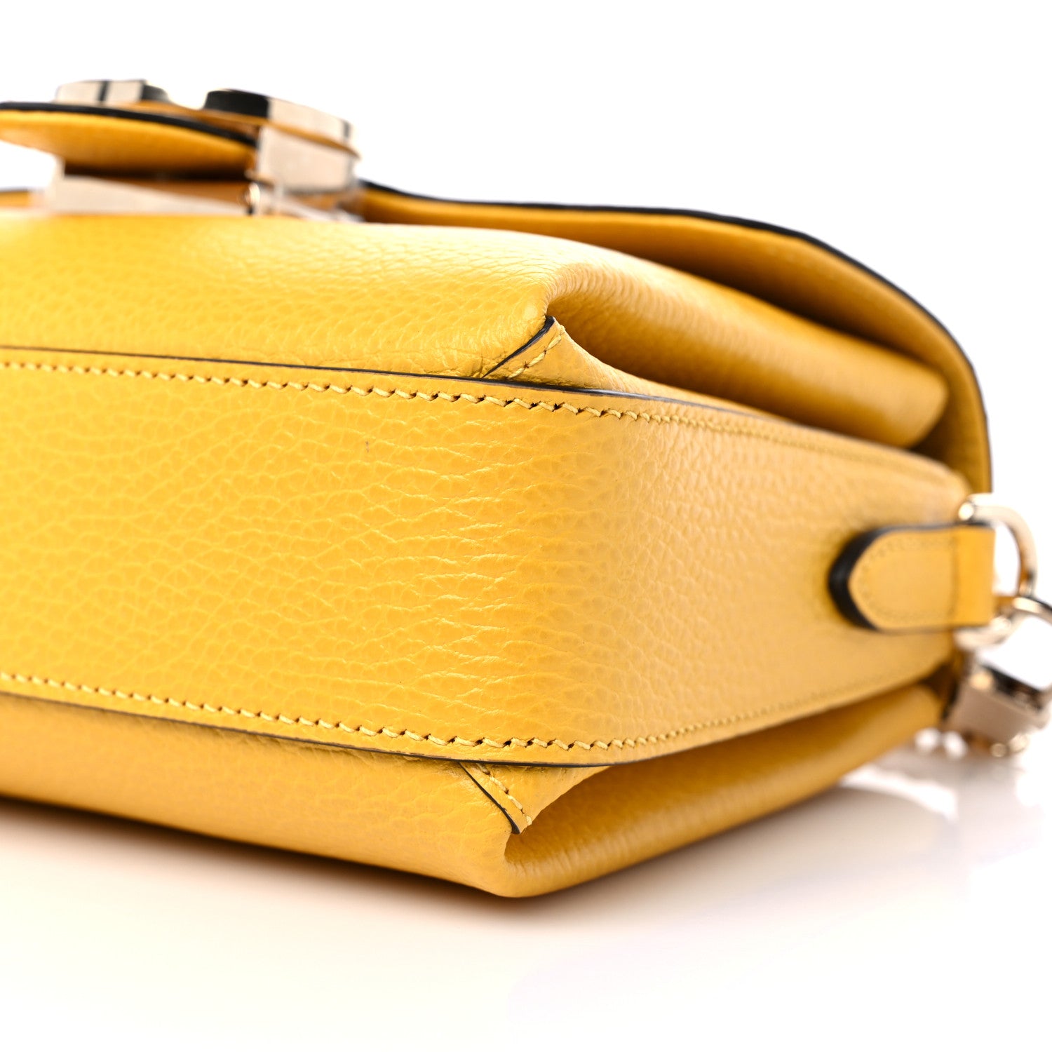 Gucci Dollar Calfskin Interlocking G Crossbody Bag New Buttercup 9 of 9