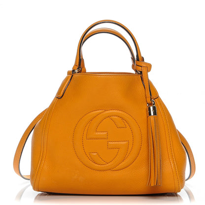 Gucci Pebbled Calfskin Small Soho Shoulder Bag Curcuma 1 of 7
