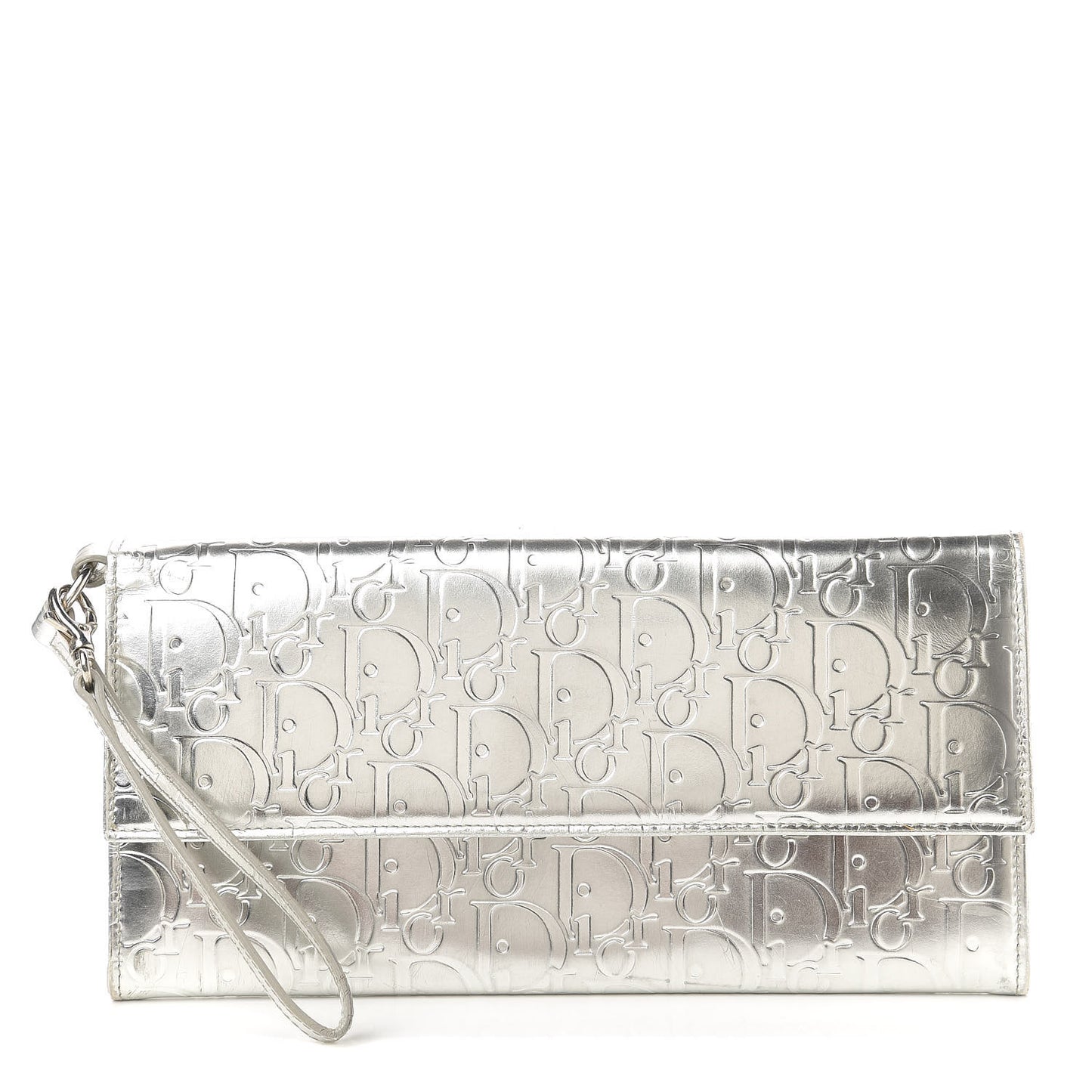 Metallic Patent Ultimate Wristlet Argent