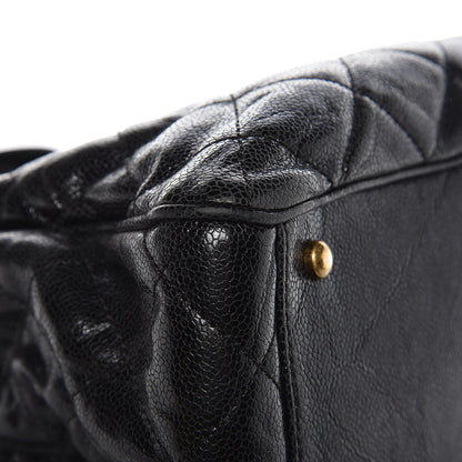Chanel Glazed Caviar Quilted Small Shiva Tote Black 8 of 11
