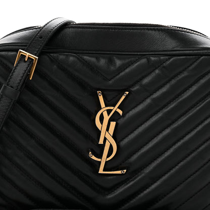 Saint Laurent Calfskin Matelasse Monogram Lou Camera Bag Black 8 of 15