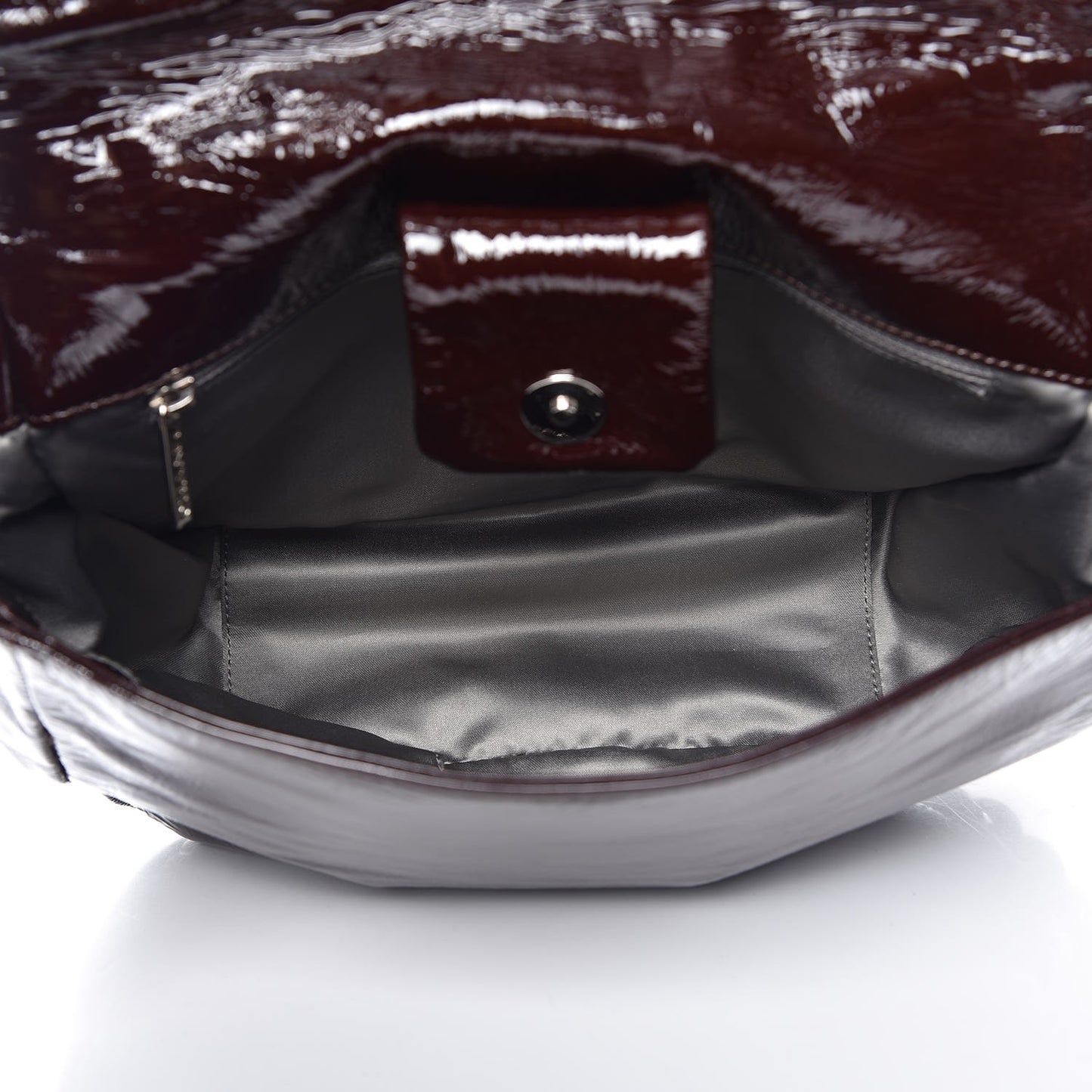 Patent Luxe Ligne Flap Brown