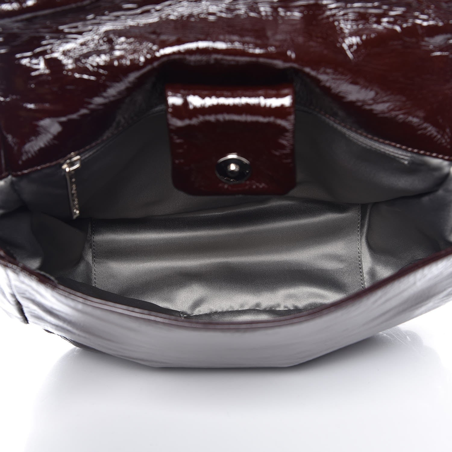 Chanel Patent Luxe Ligne Flap Brown 5 of 9