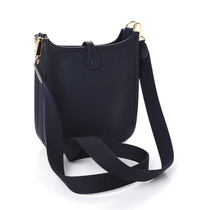 Hermes Taurillon Clemence Evelyne TPM Bleu Nuit 3 of 10