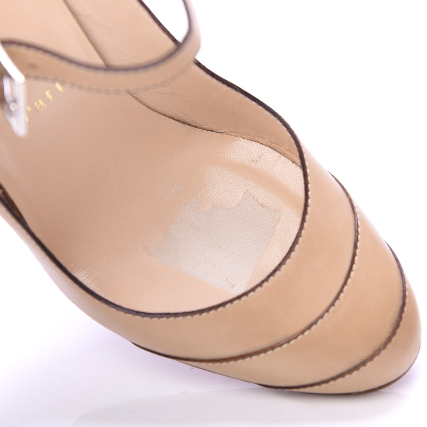 Calfskin 100 Mary Jane Pumps 39.5 Nude