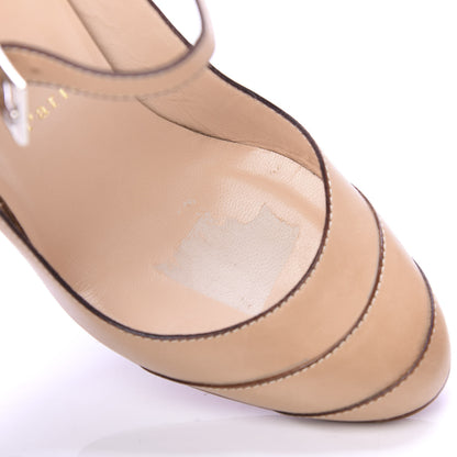 Christian Louboutin Calfskin 100 Mary Jane Pumps 39.5 Nude 9 of 9